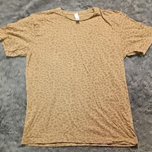 Source-unknown Women's Tan and Brown T-shirt